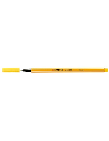 CI | Rotulador stabilo punta de fibra point 88 amarillo 0,4 mm