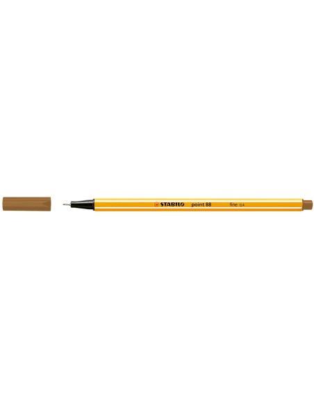 CI | Rotulador stabilo punta de fibra point 88 marron 0,4 mm