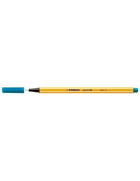 CI | Rotulador stabilo punta de fibra point 88 azul turquesa 0,4 mm