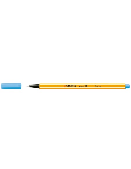 CI | Rotulador stabilo punta de fibra point 88 azul celeste 0,4 mm