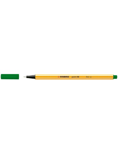 CI | Rotulador stabilo punta de fibra point 88 verde oliva 0,4 mm