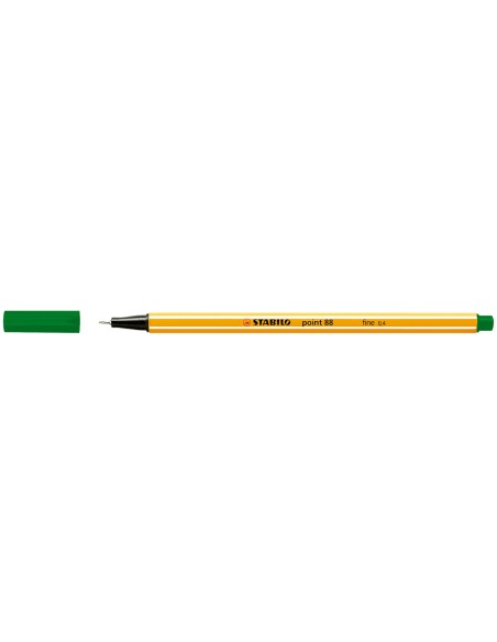 CI | Rotulador stabilo punta de fibra point 88 verde oliva 0,4 mm