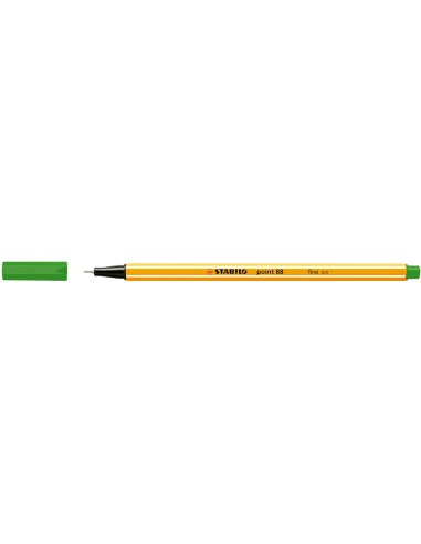 CI | Rotulador stabilo punta de fibra point 88 verde manzana 0,4 mm