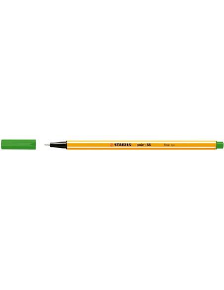 CI | Rotulador stabilo punta de fibra point 88 verde manzana 0,4 mm