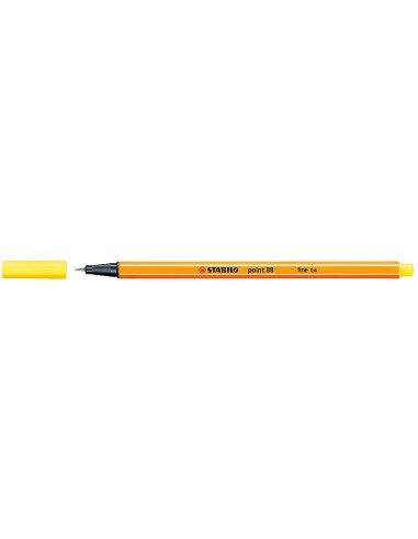 CI | Rotulador stabilo punta de fibra point 88 amarillo limon 0,4 mm