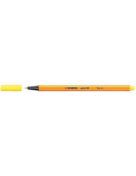 CI | Rotulador stabilo punta de fibra point 88 amarillo limon 0,4 mm