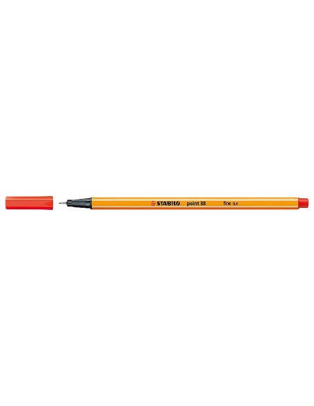 CI | Rotulador stabilo punta de fibra point 88 bermellon 0,4 mm