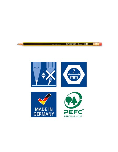 CI | Lapices de grafito staedtler noris con goma unidad