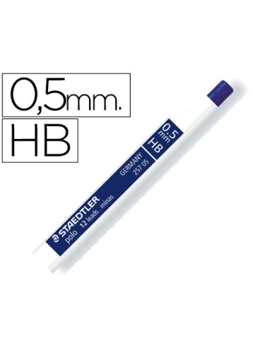 CI | Minas staedtler grafito 0,5 mm hb polo 257 tubo con 12 minas