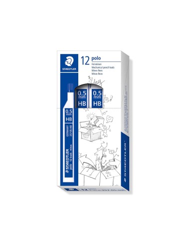 CI | Minas staedtler grafito 0,5 mm hb polo 257 tubo con 12 minas