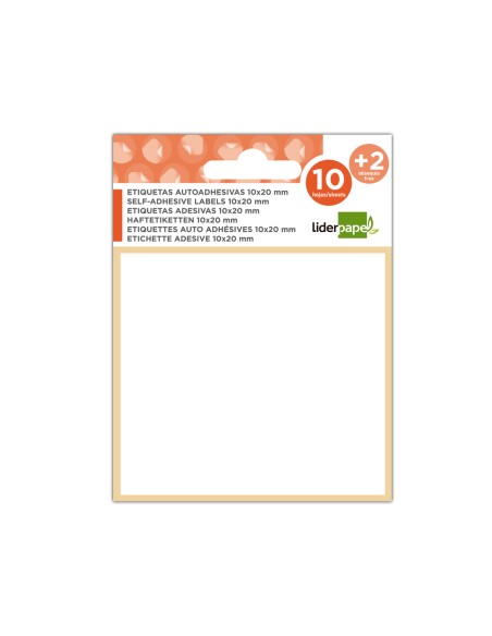 CI | Etiquetas liderpapel sobre de 10 h. + 2 h. obsequio 33x50 mm -4 unidades por hoja