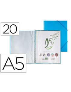 CI | Carpeta liderpapel escaparate con espiral 20 fundas...