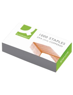 CI | Grapas q-connect nº 23/6 -cobreadas -caja de 1000 2