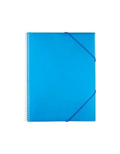 CI | Carpeta liderpapel escaparate con espiral 20 fundas polipropileno din a5 azul