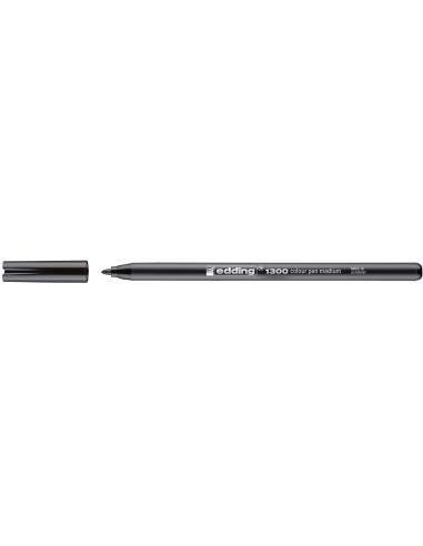 CI | Rotulador edding punta fibra 1300 negro -punta redonda 2 mm