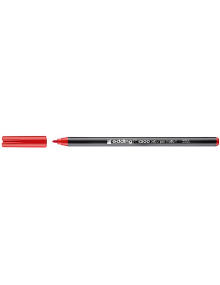 CI | Rotulador edding punta fibra 1300 rojo -punta redonda 2 mm