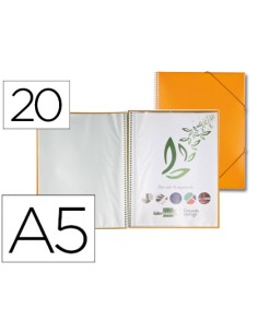 CI | Carpeta liderpapel escaparate con espiral 20 fundas...