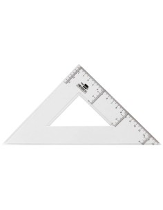 CI | Escuadra liderpapel 25 cm plastico cristal 2