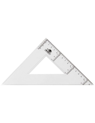 CI | Escuadra liderpapel 25 cm plastico cristal