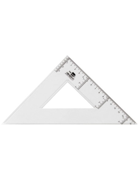 CI | Escuadra liderpapel 25 cm plastico cristal