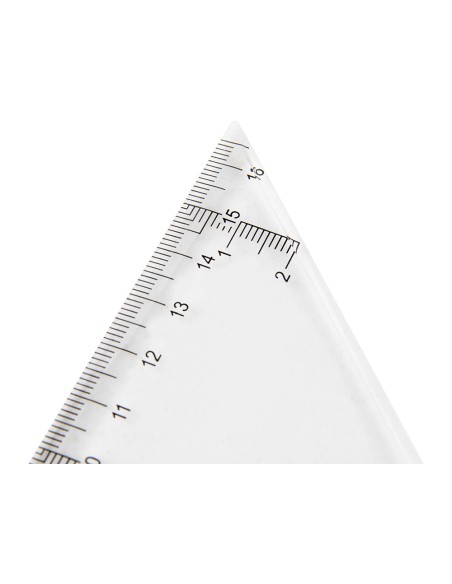 CI | Escuadra liderpapel 25 cm plastico cristal