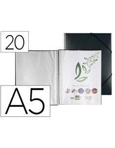 CI | Carpeta liderpapel escaparate con espiral 20 fundas...