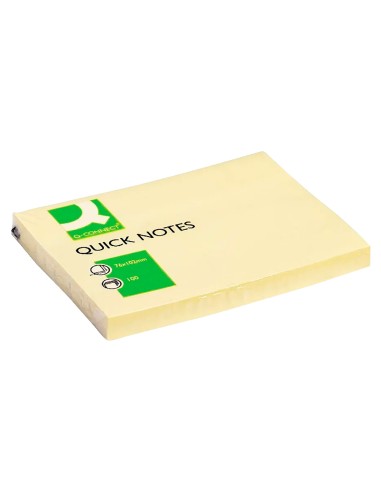 CI | Bloc de notas adhesivas quita y pon q-connect 75x100 mm con 100 hojas