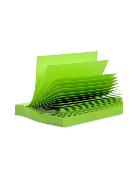 CI | Bloc de notas adhesivas quita y pon q-connect 76x76 mm verde neon 80 hojas
