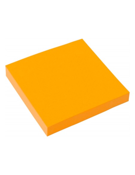CI | Bloc de notas adhesivas quita y pon q-connect 76x76 mm naranja neon 80 hojas