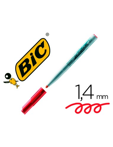 CI | Rotulador bic velleda para pizarra rojo -punta redonda 2 mm