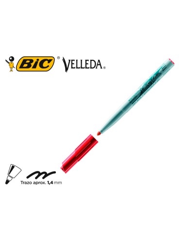 CI | Rotulador bic velleda para pizarra rojo -punta redonda 2 mm