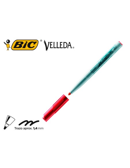 CI | Rotulador bic velleda para pizarra rojo -punta redonda 2 mm