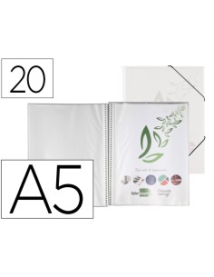 CI | Carpeta liderpapel escaparate con espiral 20 fundas...