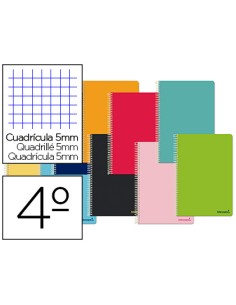 CI | Cuaderno espiral liderpapel cuarto smart tapa blanda...