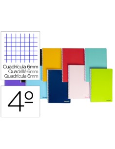 CI | Cuaderno espiral liderpapel cuarto smart tapa blanda...