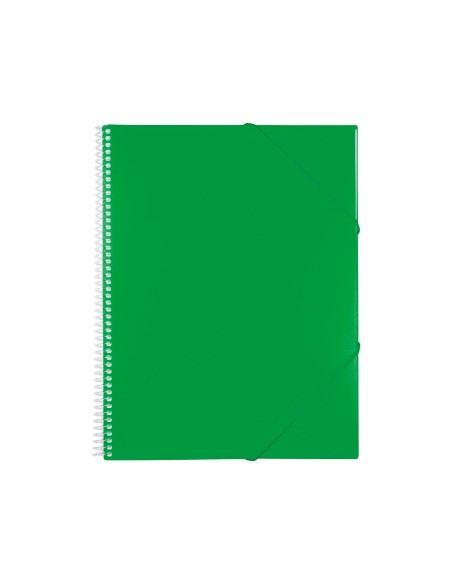CI | Carpeta liderpapel escaparate con espiral 20 fundas polipropileno din a5 verde