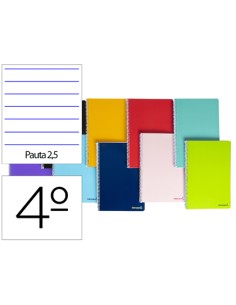 CI | Cuaderno espiral liderpapel cuarto smart tapa blanda...