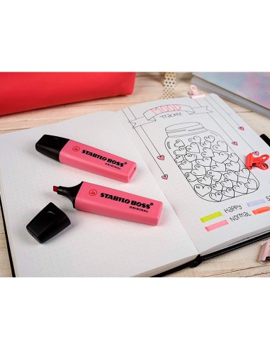 CI | Rotulador stabilo boss fluorescente 70 pastel rosa cerezo en flor