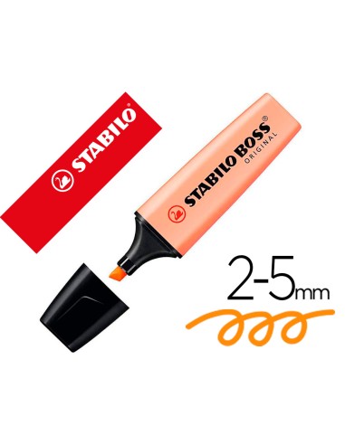 CI | Rotulador Stabilo Boss Fluorescente 70 Pastel Naranja Palido