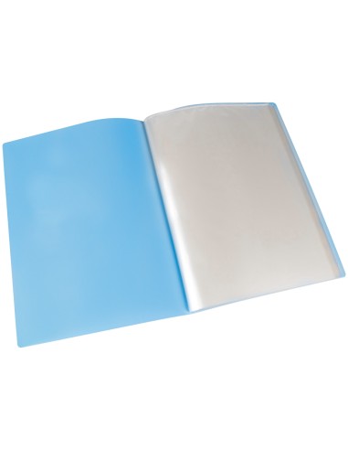 CI | Carpeta liderpapel escaparate 20 fundas polipropileno din a4 celeste opaco