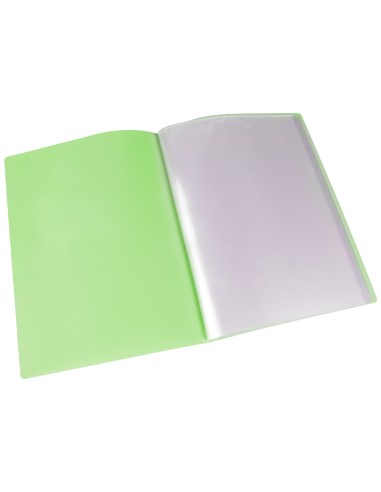 CI | Carpeta liderpapel escaparate 20 fundas polipropileno din a4 verde manzana opaco