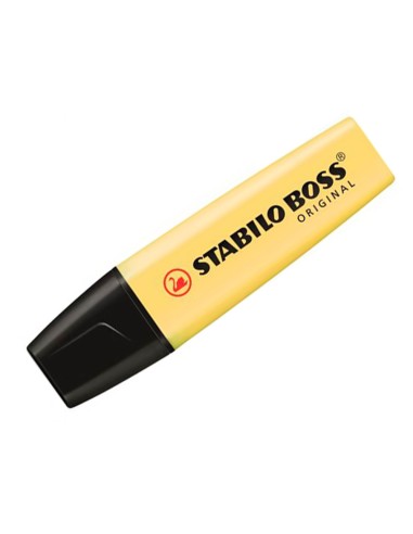 CI | Rotulador stabilo boss pastel fluorescente 70 amarillo cremoso