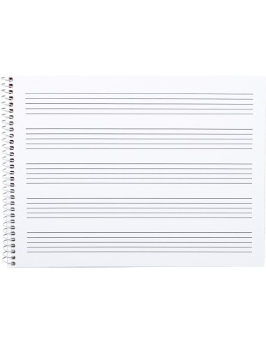 CI | Bloc musica liderpapel pentagrama 4mm cuarto 20 hojas 100g/m2