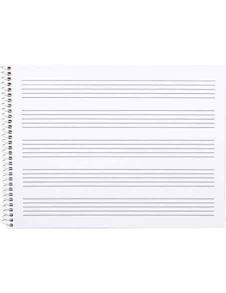CI | Bloc musica liderpapel pentagrama 4mm cuarto 20 hojas 100g/m2