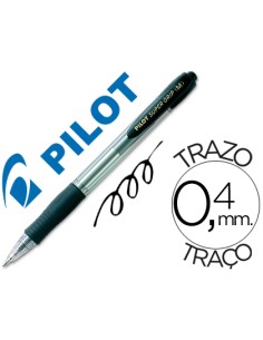 CI | Boligrafo pilot super grip negro retractil sujecion...