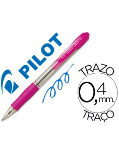 CI | Boligrafo pilot super grip rosa -retractil -sujecion...
