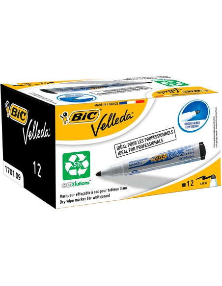 CI | Rotulador bic velleda para pizarra negro punta redonda 1,3 mm