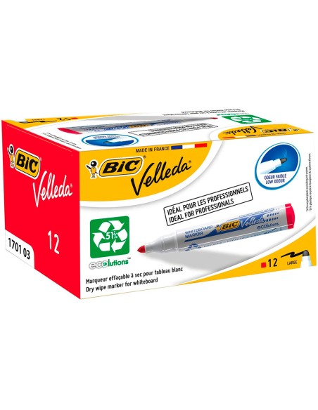 CI | Rotulador bic velleda para pizarra rojo punta redonda 1,3 mm