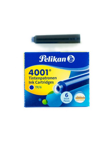 CI | Tinta para plumas pelikan azul real -caja 6 cartuchos