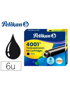 CI | Tinta para plumas pelikan negra -caja 6 cartuchos